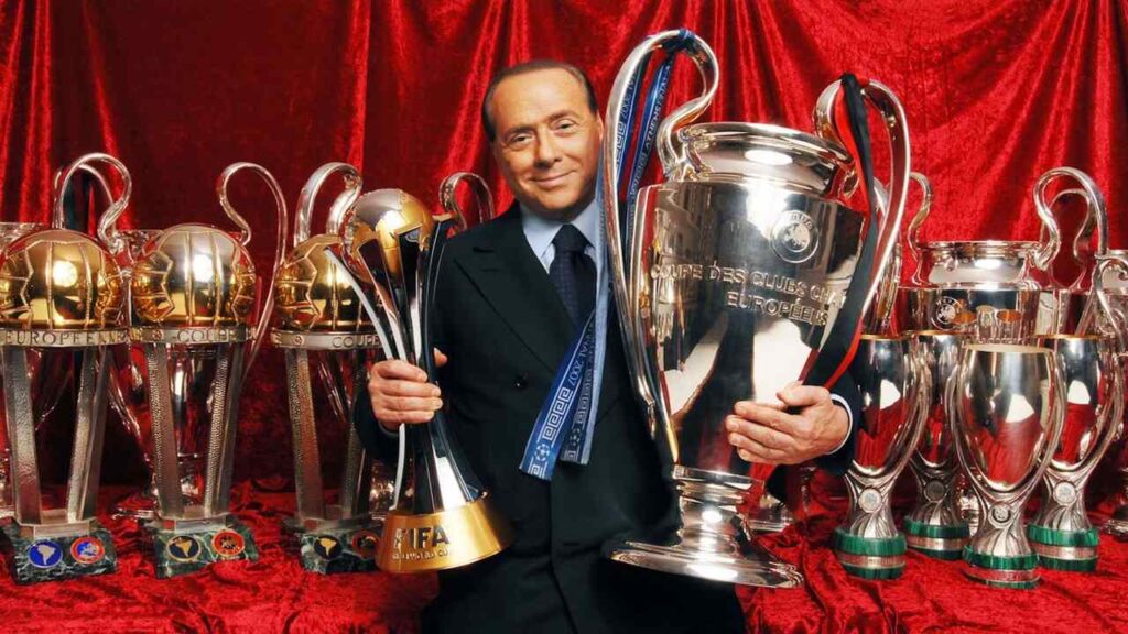 Silvio Berlusconi fez do Milan um dos clubes mais vitoriosos do mundo