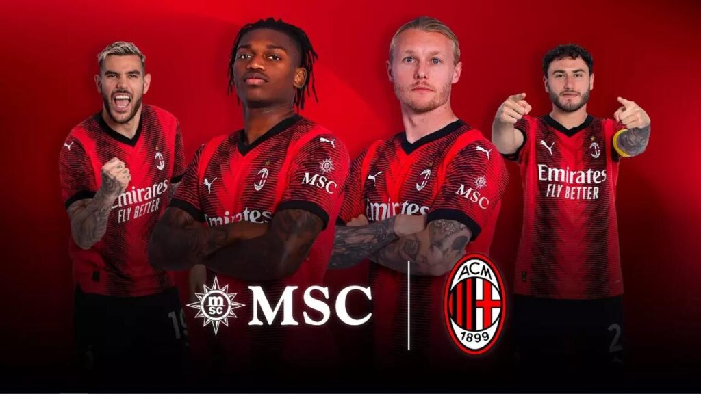 Milan fecha patrocínio com MSC Cruzeiros para as mangas da camisa