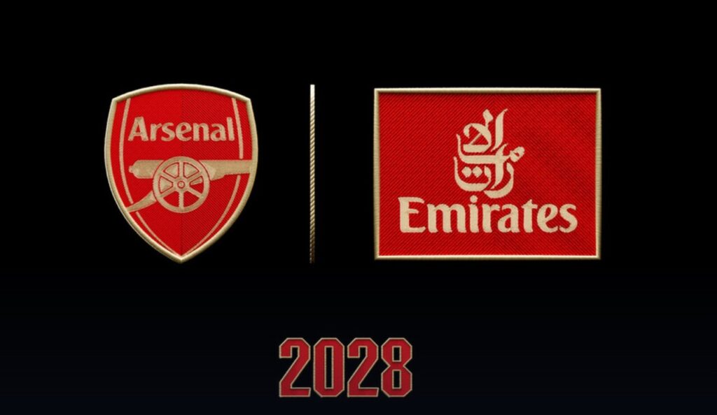 Arsenal e Emirates renovam patrocínio até 2028