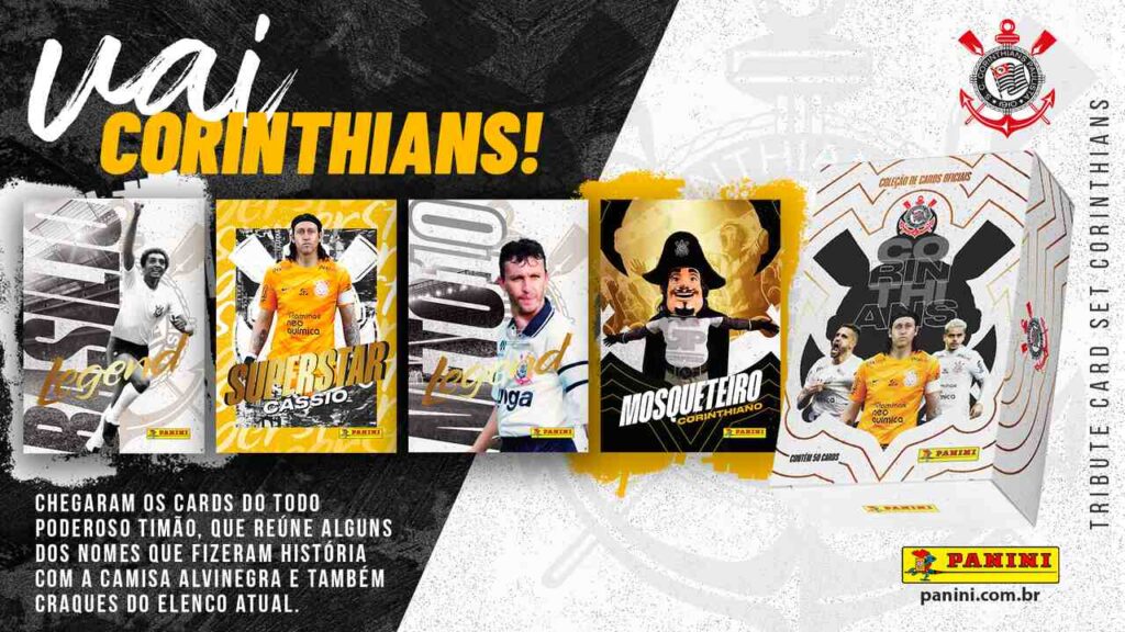 Panini apresenta nova coleção de cards oficiais do Corinthians