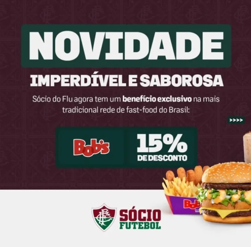 Fluminense fecha parceria com Bob’s e sócios terão benefícios