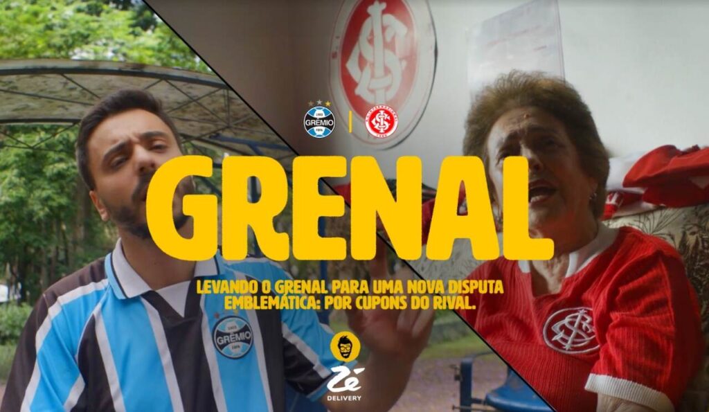 Zé Delivery ativa rivalidade Grêmio e Internacional com disputa por cupons