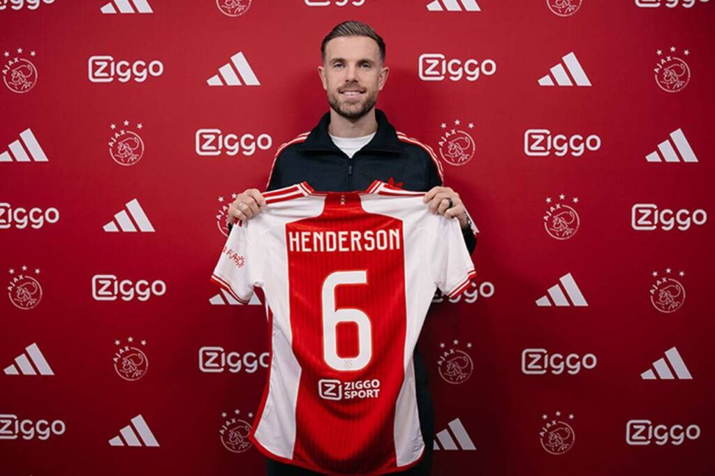 “Efeito-Jordan Henderson”: camisa 6 bate recorde de vendas no Ajax