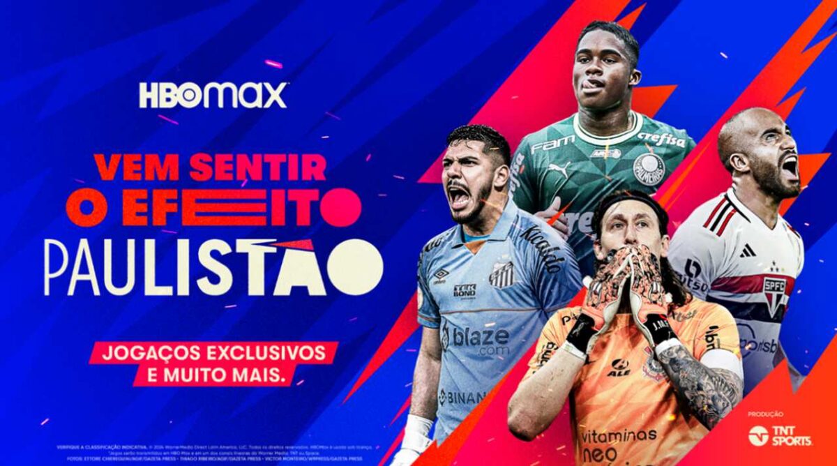 HBO Max e TNT Sports lançam campanha para ativar transmissão do Paulistão 2024