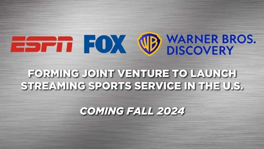 ESPN, Fox e Warner Bros Discovery criarão plataforma conjunta de streaming de esportes