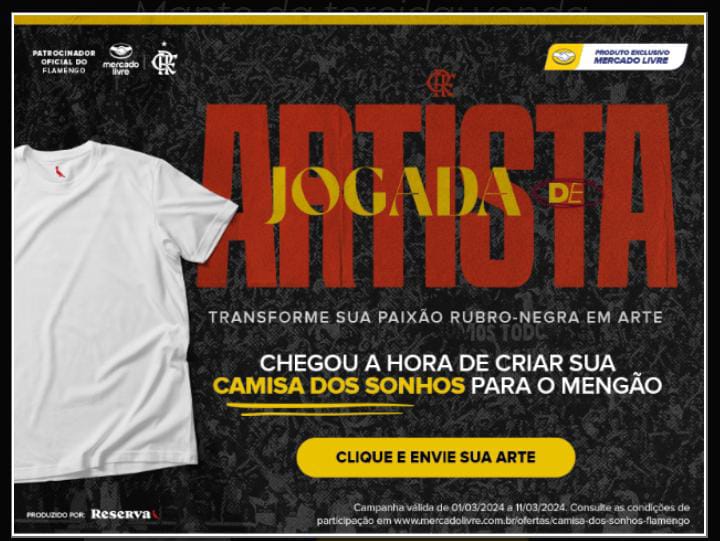 Mercado Livre e Flamengo convidam torcedores para criar versão limitada da camisa Rubro-Negra